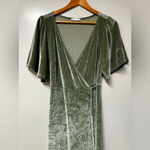 BalticBorn sage green velvet dress - MEDIUM